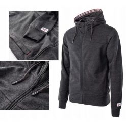 Bluza dresowa dla mężczyzn Hi-tec Sabarin. Czarne bluzy męskie Hi-tec, m, bez wzorów, z dresówki, sportowe, bez ramiączek, bez kaptura. Za 171.00 zł.
