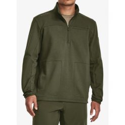 Bluza męska z zamkiem 1/2 Under Armour Tac Rival Job Fleece. Czarne bluzy męskie Under Armour, l, bez wzorów, sportowe, bez ramiączek, bez kaptura. Za 219.99 zł.