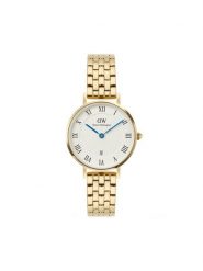 Daniel Wellington Zegarek Petite Roman Numerals DW00100857 Złoty. Żółte, analogowe zegarki damskie Daniel Wellington, złote. Za 869.99 zł.