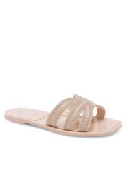 JENNY Klapki WFA2613-2 Beżowy. Brązowe klapki damskie Jenny, bez wzorów, z syntetyku, bez obcasa, bez zapięcia. Za 59.99 zł.