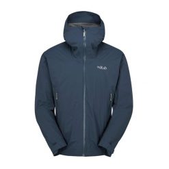 Kurtka przeciwdeszczowa męska Rab Downpour Light. Zielone kurtki męskie RAB, m, bez wzorów, sportowe, z kapturem. Za 569.99 zł.