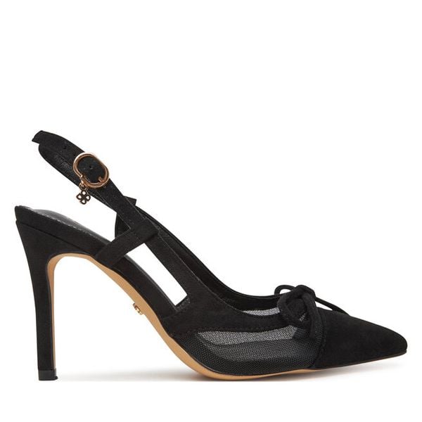 Szpilki DeeZee. Czarne szpilki damskie DeeZee, bez wzorów, bez obcasa, na szpilce, bez zapięcia. Za 139.99 zł.