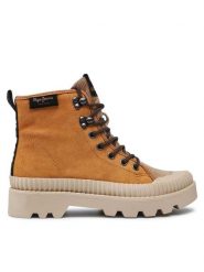 Pepe Jeans Botki Ascot Desert PLS50429 Brązowy. Brązowe botki damskie Pepe Jeans, bez wzorów, z jeansu, bez obcasa, na płaskiej podeszwie, bez zapięcia. Za 369.99 zł.