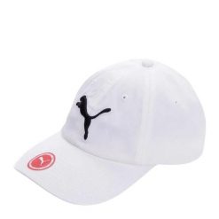 Bawełniana Czapka Z Daszkiem Essential Big Cat. Białe czapki damskie Puma, bez wzorów, z bawełny. Za 78.99 zł.