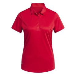 Damska koszulka polo adidas Performance. Czerwone bluzki damskie Adidas, bez wzorów, eleganckie, bez kołnierzyka, bez ramiączek. Za 234.00 zł.