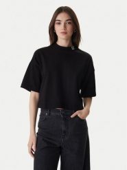 HUGO T-Shirt Damelody 50561189 Czarny Regular Fit. Czarne t-shirty damskie Hugo, s, bez wzorów, z bawełny, bez kołnierzyka, bez ramiączek. Za 279.99 zł.