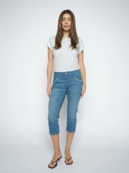 MOS MOSH Dżinsy capri - Naomi Bali Kobiety Bawełna niebieski, 28. Niebieskie jeansy damskie Mos Mosh, na lato, bez wzorów, z bawełny. Za 379.95 zł.