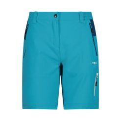Damskie szorty bermudzkie CMP. Niebieskie szorty damskie CMP, bez wzorów, z materiału, sportowe. Za 282.50 zł.