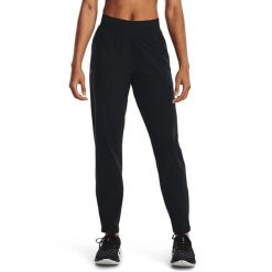 Spodnie dresowe damskie Under Armour OutRun the STORM Pant. Czarne spodnie dresowe damskie Under Armour, bez wzorów, z dresówki, sportowe, do biegania. Za 249.99 zł.
