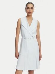 BOSS Sukienka codzienna Dimosa-Mini 50554224 Niebieski Regular Fit. Niebieskie sukienki damskie Boss, na co dzień, bez wzorów, z wiskozy, bez kołnierzyka, bez ramiączek, mini, proste. Za 1,699.00 zł.