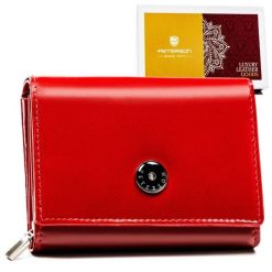 Damski portfel skórzany RFID z przegrodami - Peterson. Czerwone portfele damskie Peterson, ze skóry. Za 71.99 zł.