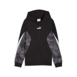 Młodzieżowa bluza z kapturem Essentials Camo PUMA. Czarna bluzy damskie Puma, m, bez wzorów, eleganckie, bez ramiączek, z kapturem. Za 199.00 zł.