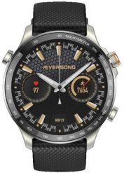 Smartwatch GepardWatches Riversong smartwatch Motive 10 GT czarny AMOLED GPS (SW1001). Czarne zegarki smartwatch GepardWatches, bez wzorów. Za 168.35 zł.