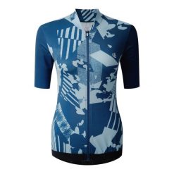 Damska Koszulka AEP Stimulus III Geometric Jersey. Niebieskie bluzki damskie Dare 2B, bez wzorów, z jersey, casualowe, bez kołnierzyka, bez ramiączek. Za 104.99 zł.