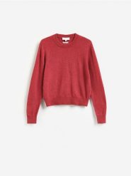 Sweter z wełny merino - brudny róż. Czerwone swetry nierozpinane damskie Reserved, l, bez wzorów, z wełny, bez kołnierzyka, bez ramiączek. Za 199.99 zł.