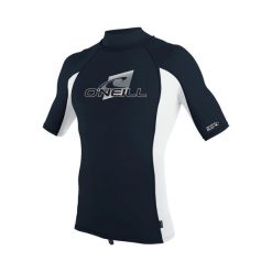 Rashguard z kołnierzem typu golf O'Neill Premium Skins. Białe swetry męskie O'Neill, bez wzorów, sportowe, bez kołnierzyka, bez ramiączek. Za 212.50 zł.