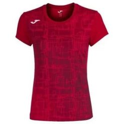 Koszulka do biegania damska Joma Elite VIII. Czerwone bluzki damskie Joma, l, bez wzorów, sportowe, bez kołnierzyka, bez ramiączek. Za 141.00 zł.