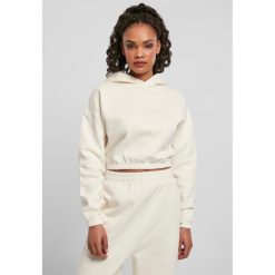 Bluza damska z kapturem Urban Classics krótka oversized-Duże rozmiary. Białe bluzy damskie Urban Classics, uniwersalny, bez wzorów, bez ramiączek, z kapturem. Za 214.00 zł.