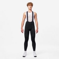 Spodnie zimowe rowerowe szosowe Van Rysel Racer. Czarne spodnie sportowe męskie VAN RYSEL, l, bez wzorów, z materiału, rowerowe. W wyprzedaży za 239.99 zł.