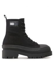 Tommy Hilfiger Botki Tjw Foxing Canvas EN0EN02216 Czarny. Czarne botki damskie Tommy Hilfiger, bez wzorów, z materiału, bez obcasa, na płaskiej podeszwie, bez zapięcia. Za 379.99 zł.