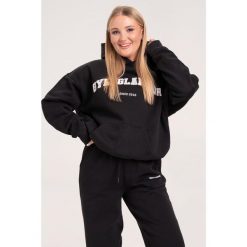 Bluza fitness damska Gym Glamour college. Czarne bluzy damskie GYM GLAMOUR, m, bez wzorów, glamour, bez ramiączek, bez kaptura. Za 169.99 zł.