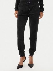 Juicy Couture Spodnie dresowe JCBBJ225802 Czarny Slim Fit. Czarne spodnie dresowe damskie Juicy Couture, bez wzorów, z dresówki. Za 349.99 zł.