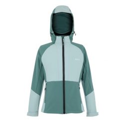 Damska Kurtka Desoto Soft Shell. Niebieskie kurtki sportowe damskie Regatta, bez wzorów, bez ramiączek, bez kaptura, trekkingowe. Za 163.99 zł.