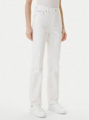 Calvin Klein Jeans Jeansy LV047F712G Écru Straight Fit. Białe jeansy damskie Calvin Klein Jeans, bez wzorów, z bawełny. Za 315.99 zł.