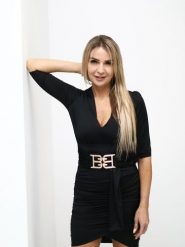 Sukienka Model Leksya Black - Jersa. Czarne sukienki damskie Jersa, na imprezę, na lato, l, bez wzorów, z elastanu, młodzieżowe, bez kołnierzyka, plus size, bez ramiączek, mini, dopasowane. Za 626.41 zł.