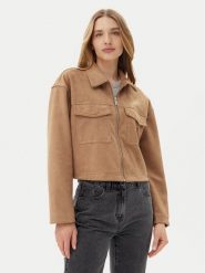 ONLY Kurtka z imitacji skóry Stina 15351260 Brązowy Regular Fit. Brązowe kurtki damskie ONLY, m, bez wzorów, ze skóry, bez kaptura. Za 159.99 zł.