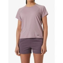 Koszulka damska Helly Hansen W Shine Solen T-Shirt. Fioletowe koszulki sportowe damskie Helly Hansen, bez wzorów, bez ramiączek. Za 188.99 zł.