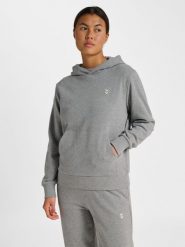 Bluza damska z kapturem Hummel Pulse. Szare bluzy damskie Hummel, l, bez wzorów, z bawełny, eleganckie, bez ramiączek, z kapturem. Za 252.50 zł.