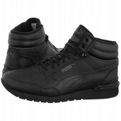 Buty Puma ST Runner v4 Mid czarne 402893 01 42. Czarne buty sportowe męskie Puma, bez wzorów, bez zapięcia. Za 497.73 zł.