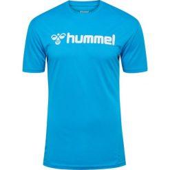 Koszulka Hummel Logo. Niebieskie bluzki damskie Hummel, s, bez wzorów, sportowe, bez kołnierzyka, bez ramiączek. Za 119.50 zł.