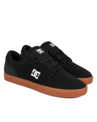Trampki męskie DC Shoes Crisis 2. Czarne trampki męskie DC Shoes, bez wzorów, z materiału, bez zapięcia. Za 339.99 zł.