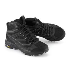 Buty trekkingowe wysokie unisex Alpine Pro Wadune Vibram. Czarne buty zimowe męskie Alpine Pro, bez wzorów, bez obcasa, bez zapięcia. W wyprzedaży za 499.00 zł.