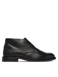 Tommy Hilfiger Trzewiki Corporate Dressy Lth Lace Boot FM0FM05949 Czarny. Czarne botki męskie Tommy Hilfiger, bez wzorów, ze skóry, bez obcasa, bez zapięcia. Za 699.99 zł.