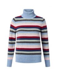 Brookshire wełniany sweter z golfem Kobiety Wełna niebieski|wielokolorowy, XL. Niebieskie swetry nierozpinane damskie brookshire, xl, bez wzorów, z dzianiny, bez kołnierzyka, bez ramiączek. Za 199.95 zł.