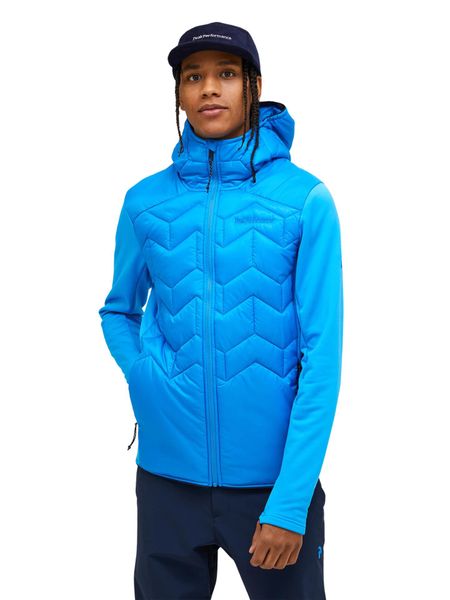 Kurtka Peak Performance męska Elevate Liner Hybrid Hood Jacket niebieska - L. Niebieskie kurtki męskie Peak Performance, l, bez wzorów, z elastanu, eleganckie, bez kaptura. Za 909.00 zł.