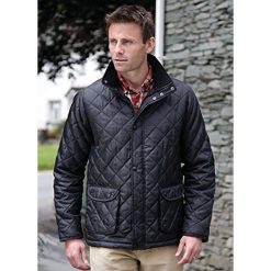 Męska Kurtka Miejska Cheltenham Water Repellent. Czarne kurtki męskie RESULT, l, z aplikacjami, z materiału, eleganckie, bez kaptura. Za 176.99 zł.