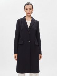 Tommy Hilfiger Płaszcz wełniany Classic Light Wool Blend Coat WW0WW41662 Granatowy Regular Fit. Niebieskie płaszcze damskie Tommy Hilfiger, bez wzorów, z wełny, bez kołnierzyka, bez kaptura. Za 1,869.00 zł.