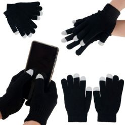 CC13 RĘKAWICZKI DOTYKOWE DO TELEFONU ZIMOWE UNISEX ROZMIAR UNIWERSALNY CIEPŁE. Rękawiczki damskie Hurtel, na zimę, bez wzorów. Za 22.90 zł.