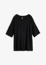 T-shirt oversize z lejącej wiskozy. Białe t-shirty damskie bonprix, l, bez wzorów, z wiskozy, bez kołnierzyka, bez ramiączek. Za 47.99 zł.