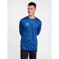 Bluza sportowa hmlESSENTIAL SWEATSHIRT. Niebieskie bluzy damskie Hummel, s, bez wzorów, bez kaptura, na fitness i siłownię. Za 100.00 zł.