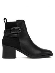 Clara Barson Botki CEO-LM32618-T11 Czarny. Czarne botki damskie Clara Barson, bez wzorów, z materiału, bez obcasa, na płaskiej podeszwie, bez zapięcia. Za 169.99 zł.