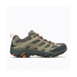 Buty turystyczne Merrell Moab 3 Gore-Tex. Brązowe buty zimowe męskie Merrell, bez wzorów, z gore-texu, bez obcasa, bez zapięcia. Za 709.99 zł.