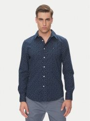 Tommy Hilfiger Koszula MW0MW38559 Granatowy Slim Fit. Niebieskie koszule męskie Tommy Hilfiger, m, bez wzorów, z bawełny, bez kołnierzyka, bez ramiączek. Za 259.99 zł.