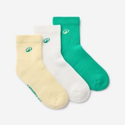 Skarpety do kostki Elementals 3 pary. Białe skarpetki damskie Decathlon, bez wzorów, z bawełny. Za 39.99 zł.