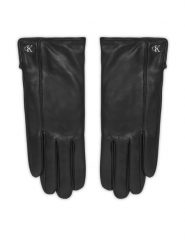 Calvin Klein Rękawiczki Damskie LV04F9011G Czarny. Czarne rękawiczki damskie Calvin Klein, bez wzorów, ze skóry. Za 312.99 zł.