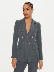 Maryley Marynarka 24IB139/43ST Szary Regular Fit. Szare marynarki i żakiety damskie Maryley, bez wzorów, z syntetyku, bez kołnierzyka, bez ramiączek. Za 359.99 zł.